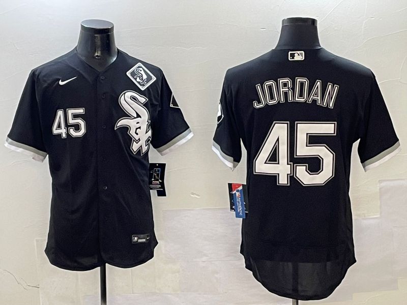 Men Chicago White Sox #45 Jordan Black Elite 2025 Nike MLB Jersey style 2